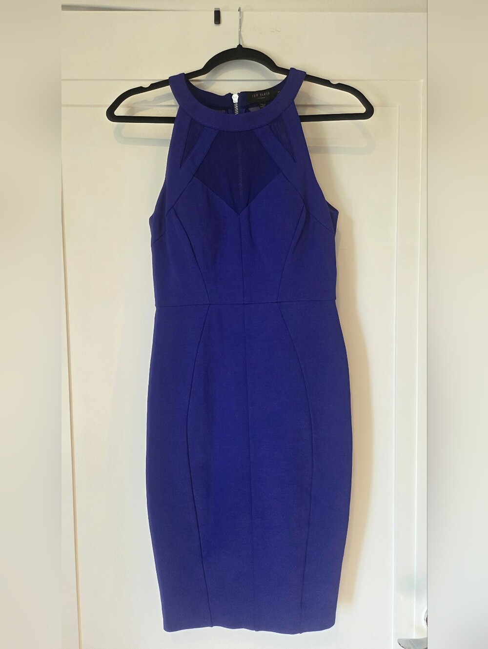 Ted Baker Royal Blue Halter Sheath Dress